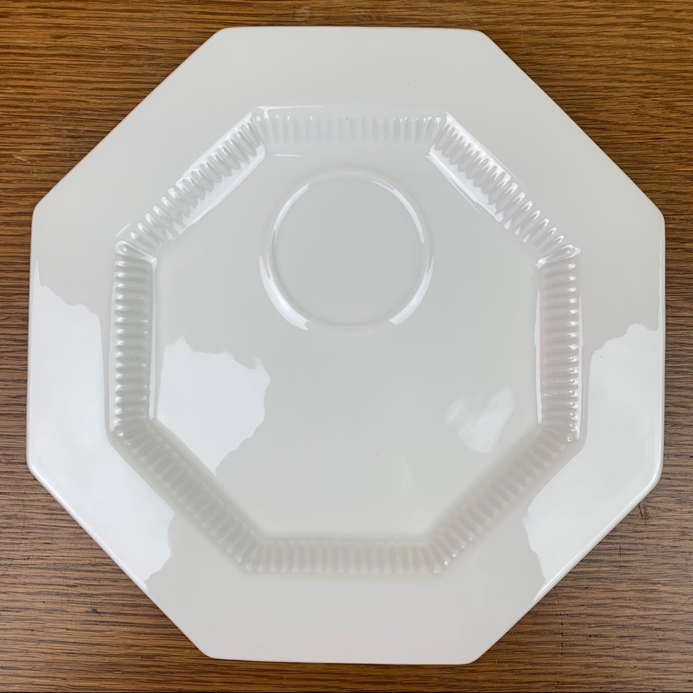 Vtg Independence Ironstone Octagon Snack Plate